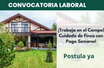 ¡Trabaja en el Campo! Cuidado de Finca con Pago Semanal